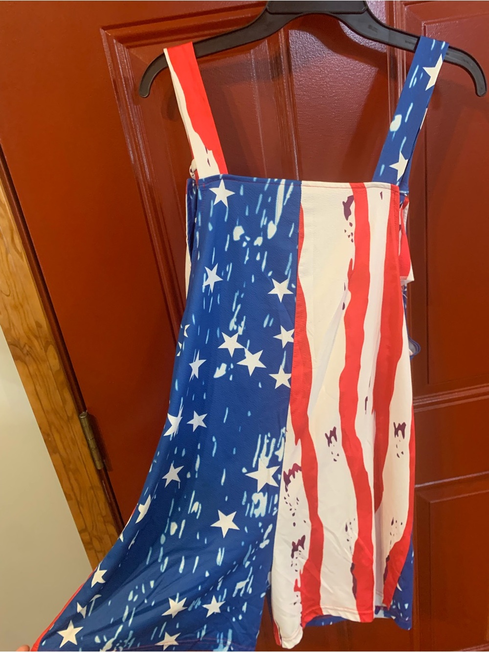 American Flag Print Romper